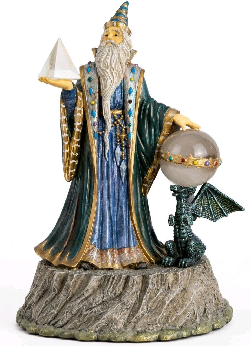 San Francisco Music Box Crystal Visions Wizard Dragon Music Box Marjorie Sarnat